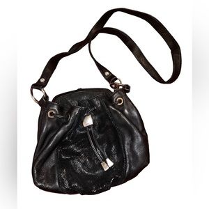 B. Makowsky Drawstring Leather Crossbody